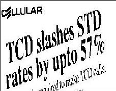 Tcd Slashes Std Rates By Upto 57% (device) Device mark 809597 Trademark