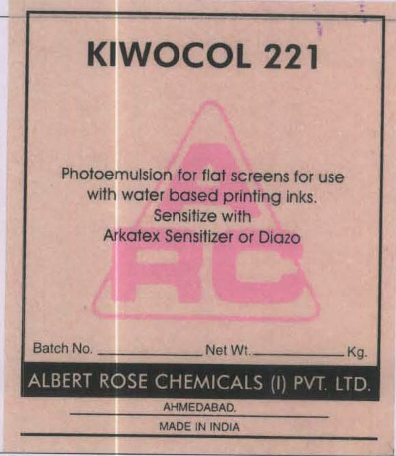 Kiwocol 221 (label) Device mark 1517810 Trademark