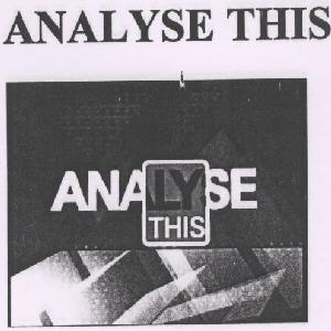 Analyse This With Device Device mark 1633379 Trademark