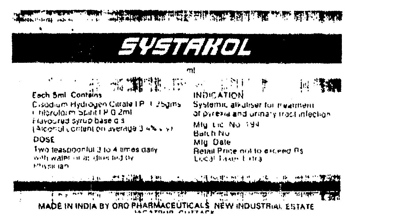 Systakol Device mark 518796 Trademark