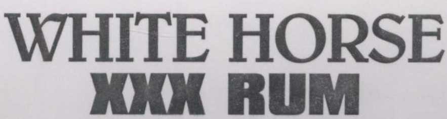 White Horese Xxx Rum Device mark 1031826 Trademark