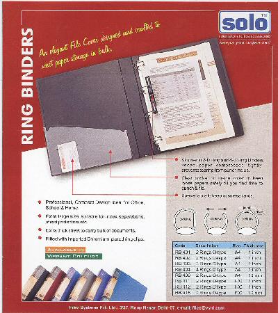 Solo, Ring Binders With Label Device mark 1690504 Trademark