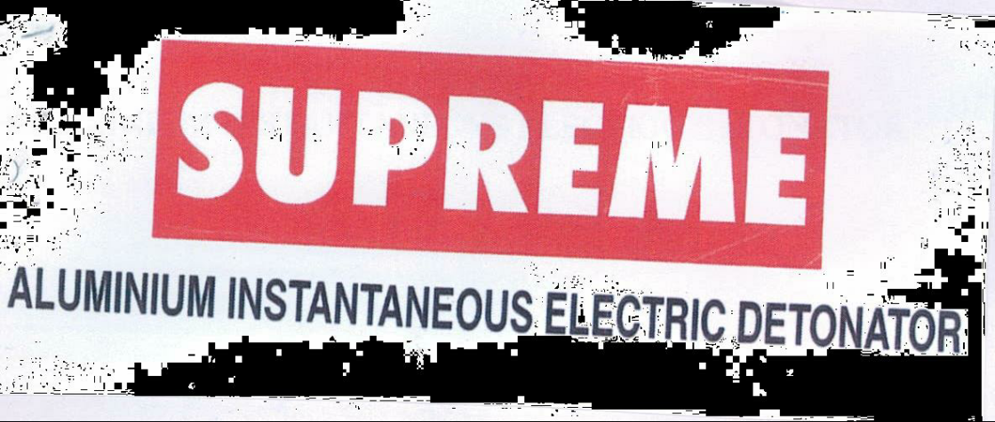 Supreme Aluminium Instantaneous Electric Detonator Device mark 2166371 Trademark