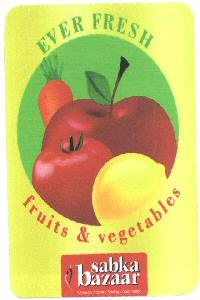 Ever Fresh Fruits & Vegetables Sabka Bazaar (device Of Fruit) Device mark 1574556 Trademark