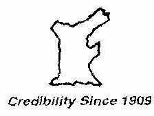 Credibility Since 1909 (logo) Device mark 1504015 Trademark