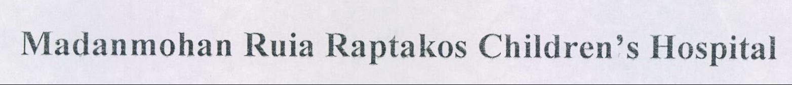 Madanmohan Ruia Raptakos Children's Hospital Device mark 2155475 Trademark