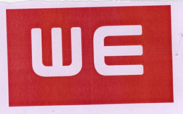 W E (label) Device mark 1695045 Trademark