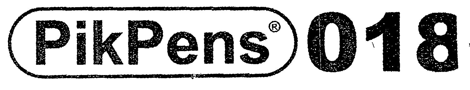 Pikpens 018 (label) Device mark 1407478 Trademark
