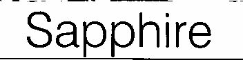 Sapphire (label). Device mark 1428118 Trademark