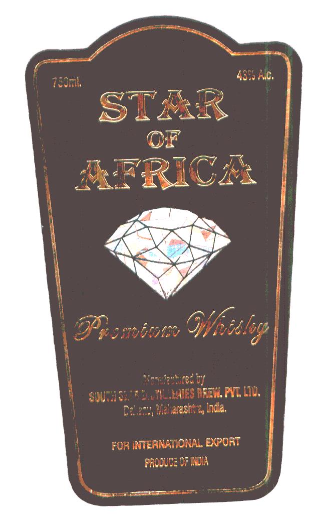 Star Of Africa Premium Whisky Device mark 1942537 Trademark