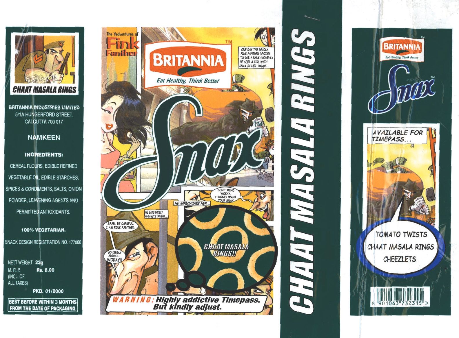 Britannia Snax - Chaat Masala Rings Device mark 956314 Trademark