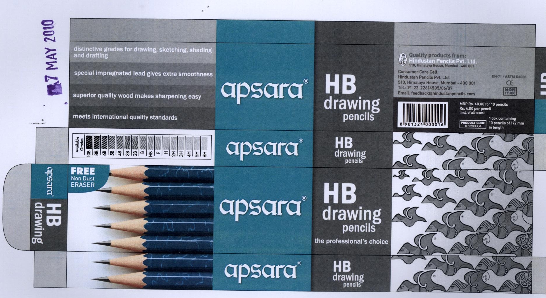 Apsara Hb Drawing Pencil Device mark 1962116 Trademark