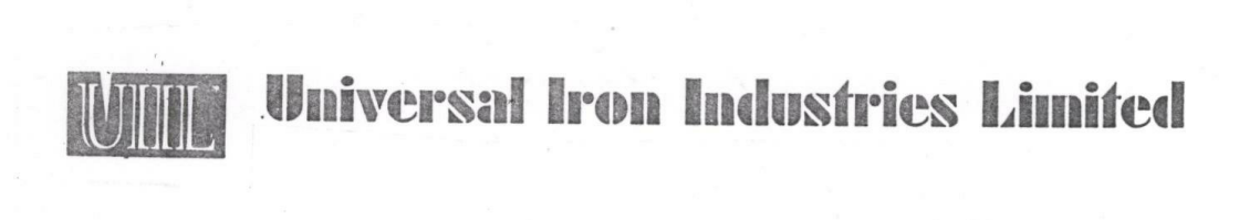 Universal Iron Industries Limited (logo) Device mark 1562362 Trademark