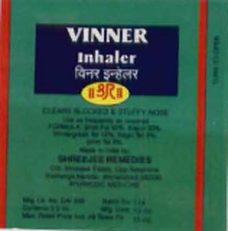 Vinner Inhaler Device mark 946123 Trademark