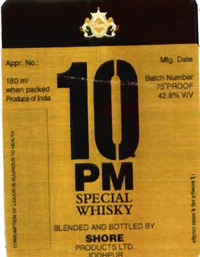 10 Pm Special Whisky Device mark 1043647 Trademark