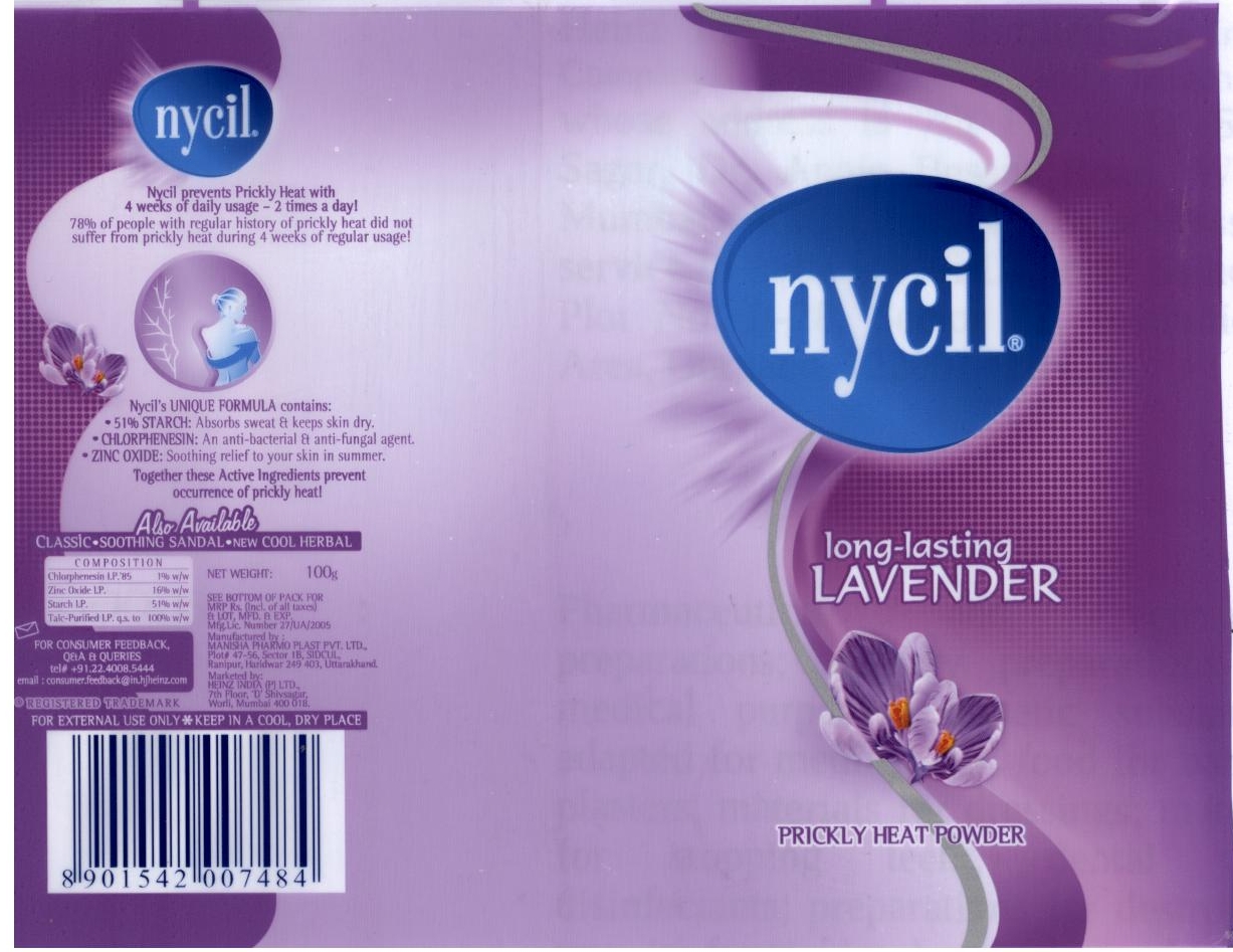 Nycil Lavender Device mark 1850408 Trademark