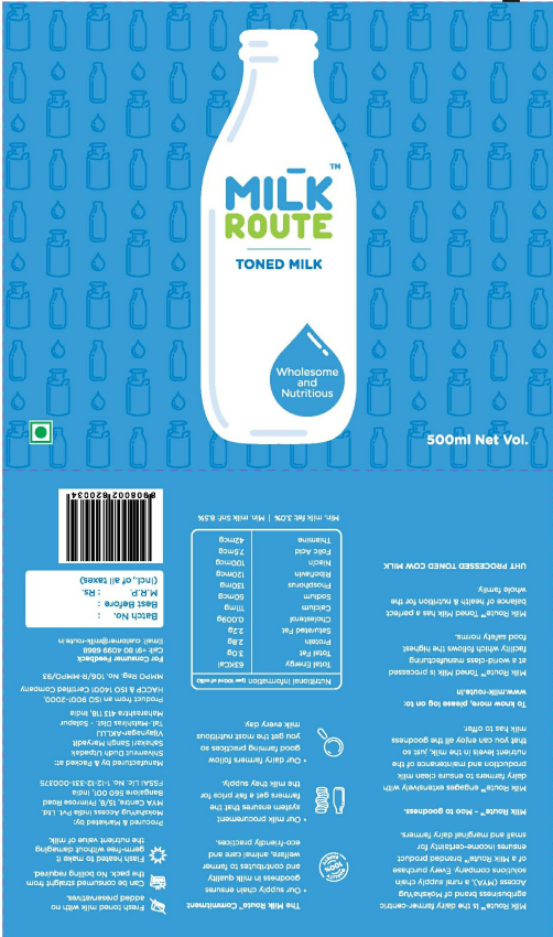 Milk Route Toned Milk Logo Device mark 2400034 Trademark