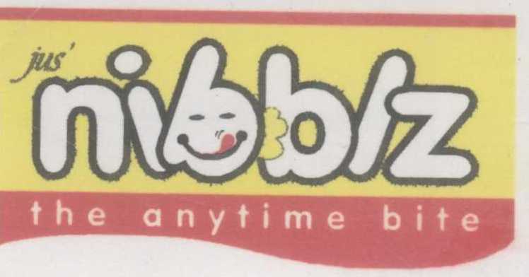 Jus Nibblz The Anytime Bite With Logo Device mark 1061842 Trademark