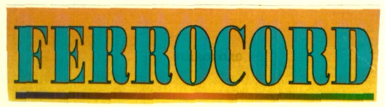 Ferrocord (letter Underline) ( Label) Device mark 1453144 Trademark