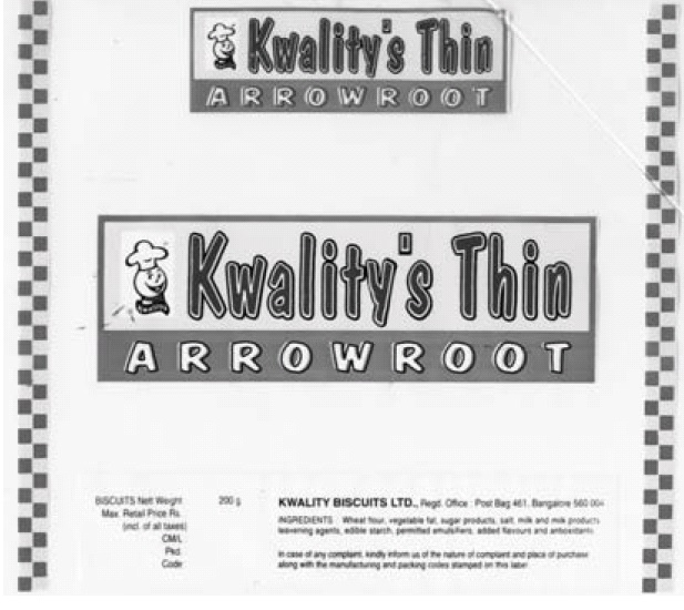 Kwality's Thin Approwroot, Cartoon (device) Device mark 858168 Trademark