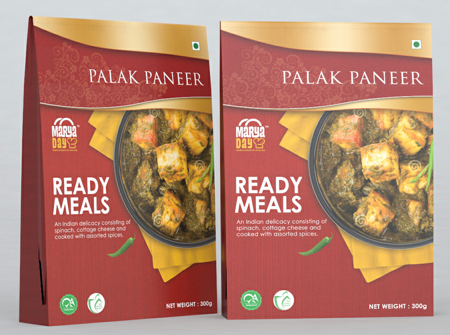 Marya Day Ready Meals Palak Paneer Device mark 3100478 Trademark
