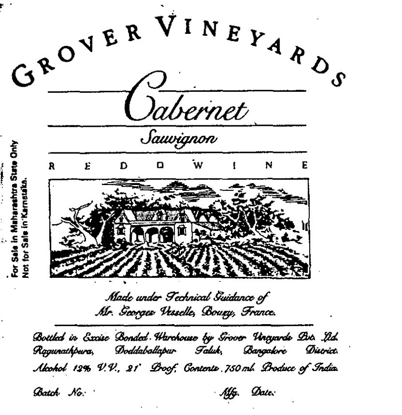 Grover Vineyards (label) Device mark 630918 Trademark