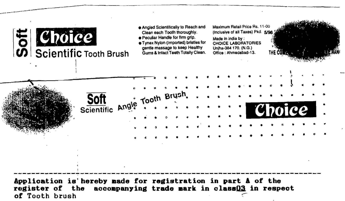 Scientific Tooth Brush Device mark 707570 Trademark