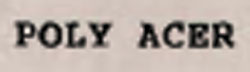 Poly Acer Device mark 636302 Trademark