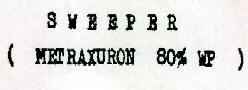 S W E E P E R (metraxuron 80% Wp) [device] Device mark 771636 Trademark