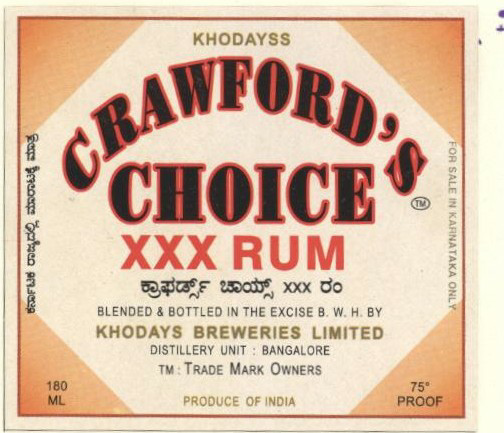 Crawford's Choice Xxx Rum Device mark 945546 Trademark