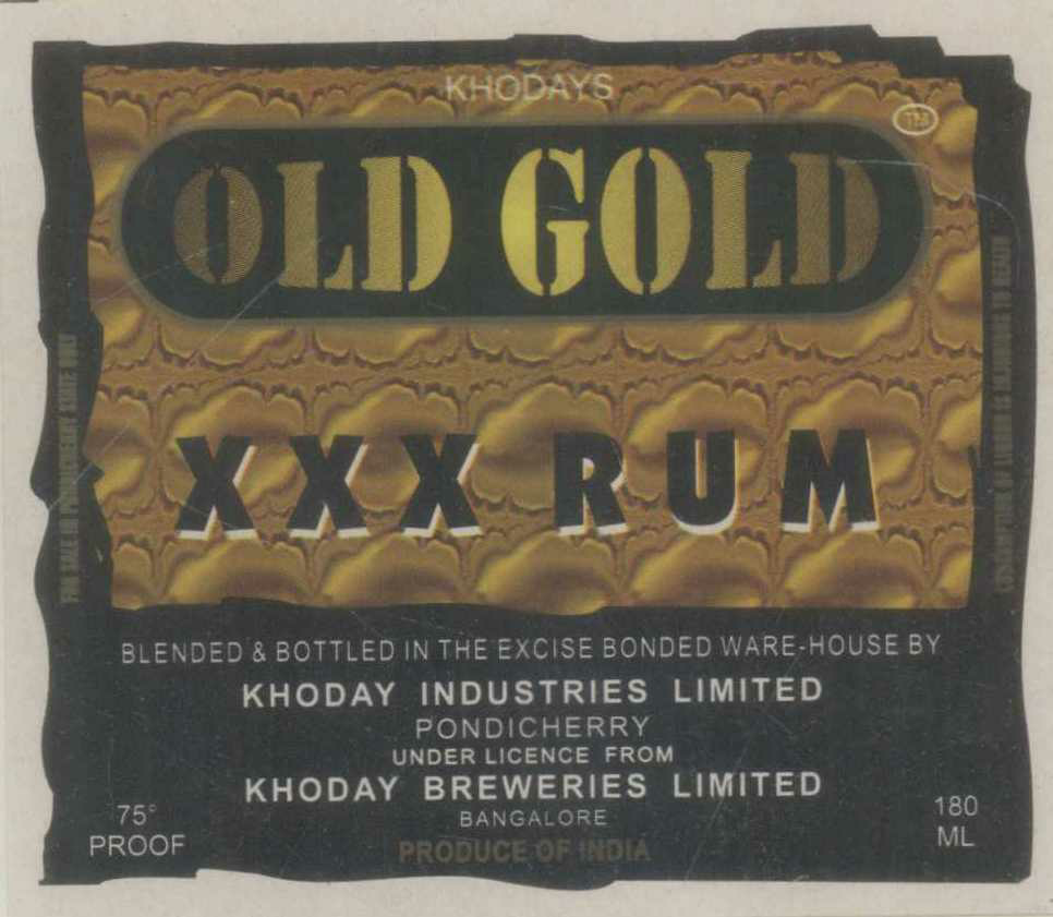 Old Gold X X X R U M (label) Device mark 900928 Trademark