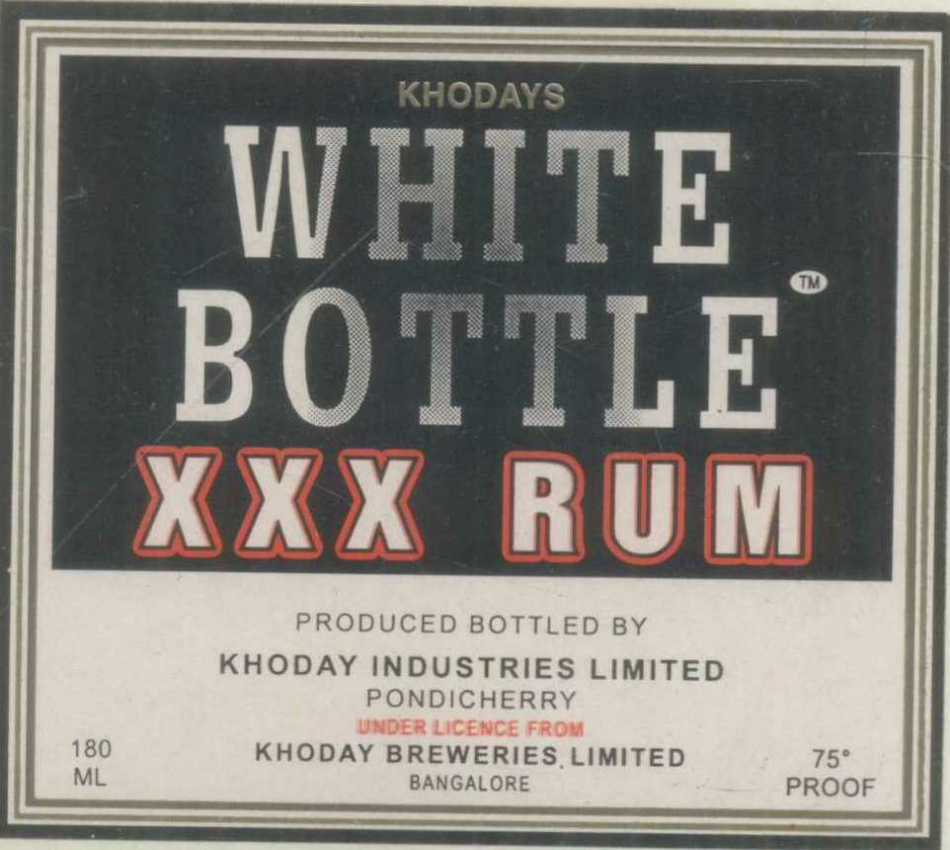 Khodays White Bottle Device mark 900937 Trademark