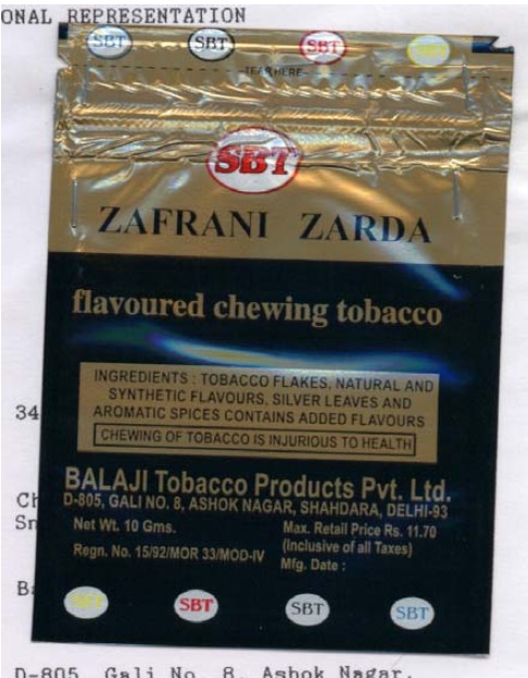 Sbt[device] , Zafrani Zarda Device mark 906863 Trademark