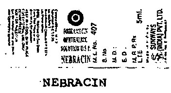 Nebracin (label) Device mark 707898 Trademark