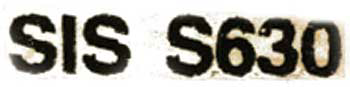 Sis S630 (label) Device mark 1215414 Trademark