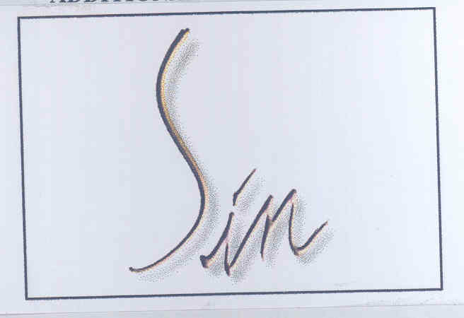 Sin (label) Device mark 1322417 Trademark