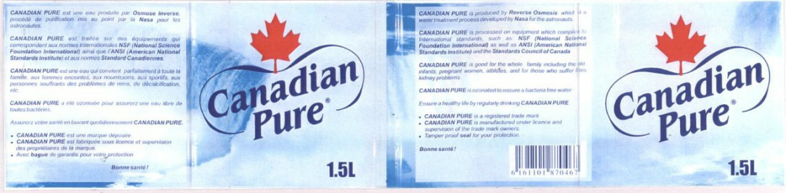 Canadian Pure (label) Device mark 1457255 Trademark