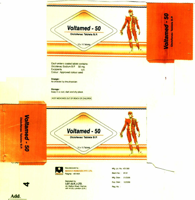 Voltamed -50 (label) Device mark 1426974 Trademark
