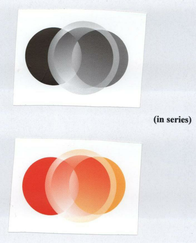 Three Circle In Colour (label) Device mark 1472634 Trademark