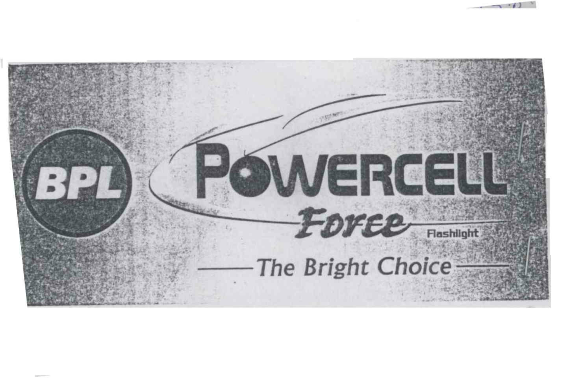 Bpl Powercell Force Flashlight-the Bright Choice Device mark 1091617 Trademark