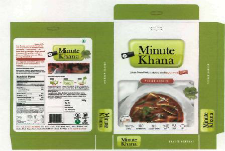 Minute Khana With Label Device mark 1455430 Trademark