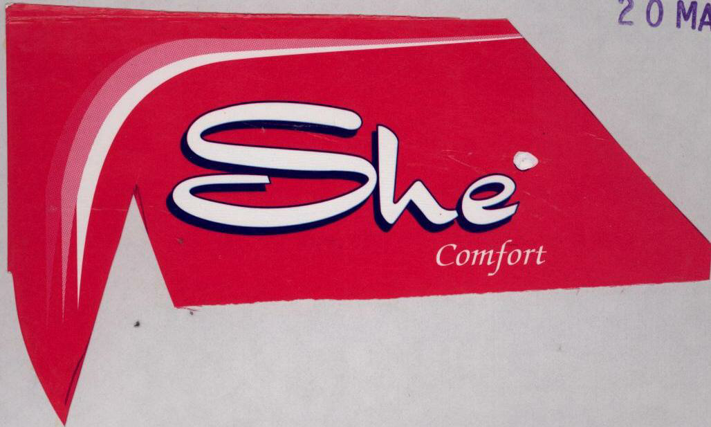 She Comfort (label) Device mark 1431427 Trademark