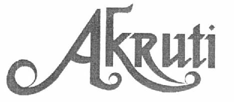 Akruti (special Form Of Writting) Device mark 1446796 Trademark