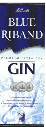 Blue Riband Gin (label) Device mark 1447161 Trademark