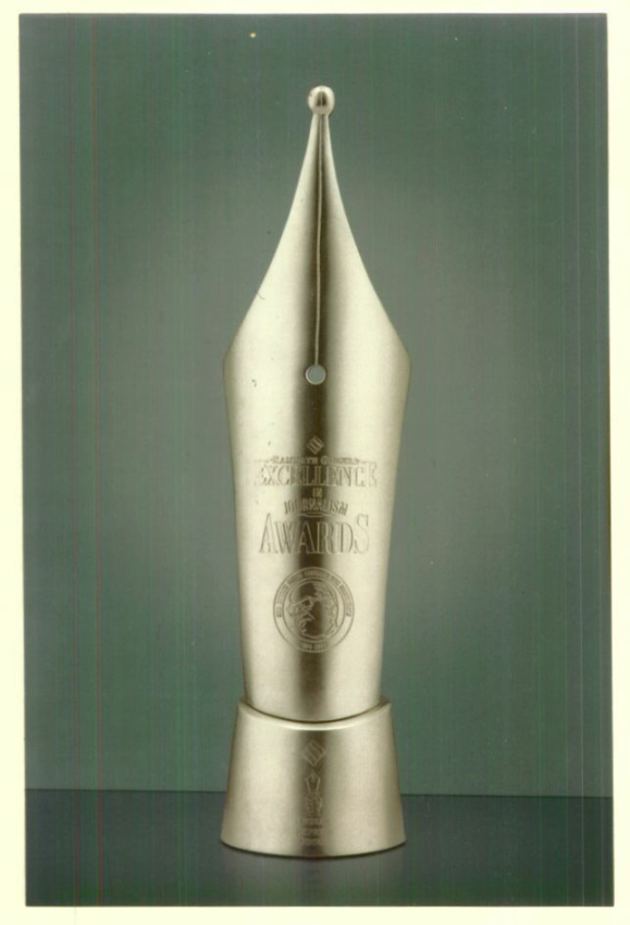 Excellence In Journalism Awards (device Of Trophy) Device mark 1446133 Trademark