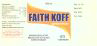 Faith Koff (lable) Device mark 1560641 Trademark
