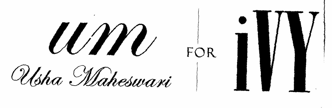 U M Usha Maheswari For Ivy (label) Device mark 1492183 Trademark