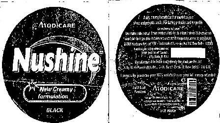 Modicare Nushine (label) Device mark 1136189 Trademark