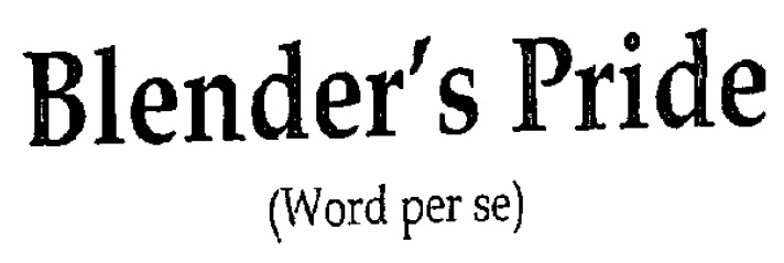Blender S Pride Device mark 1591607 Trademark
