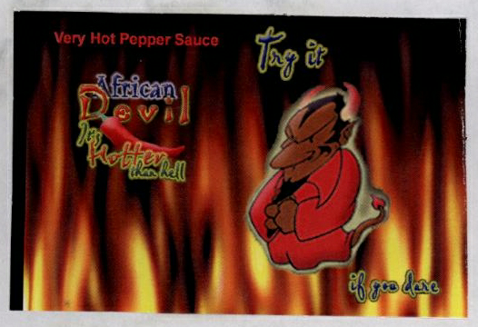 African Devil (label) Device mark 1521951 Trademark